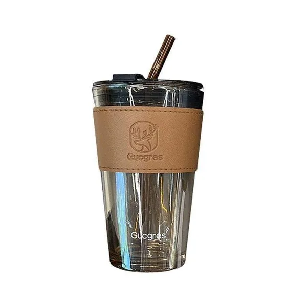 Leather_Wrapped_Glass_Coffee_Tumbler_With_Lid_And_Straw