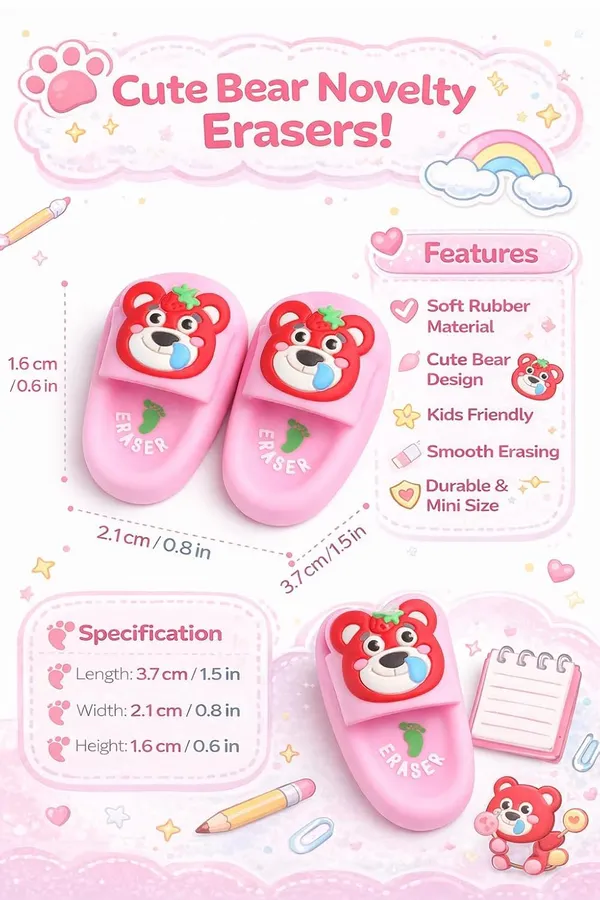 Angel_Slipper_Eraser_Set