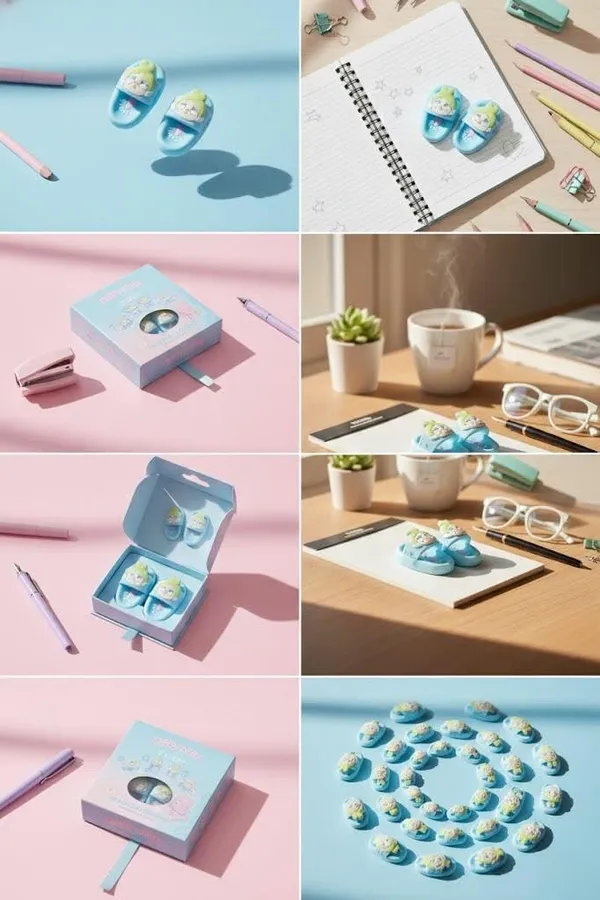 Angel_Slipper_Eraser_Set