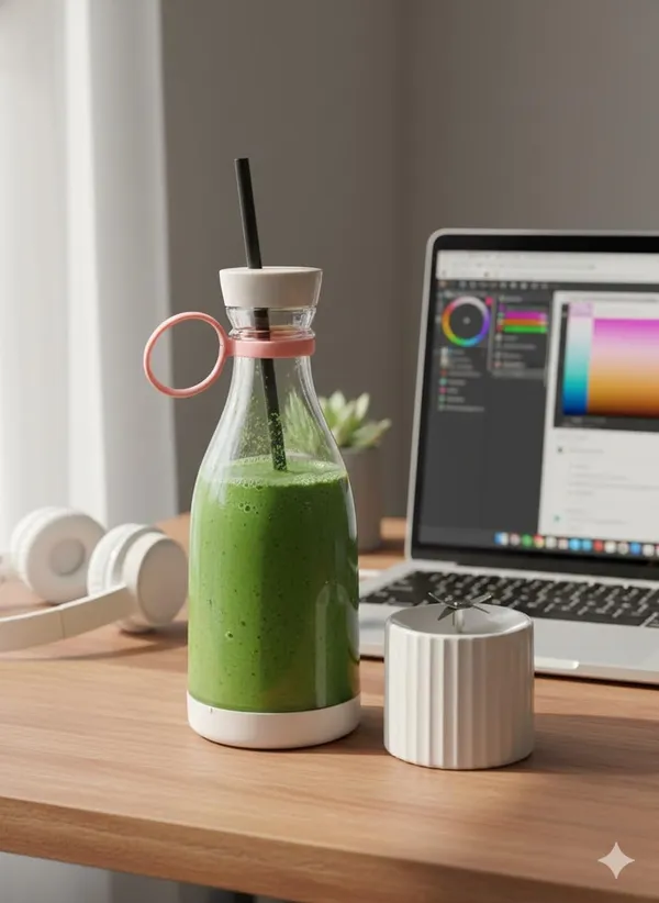 Portable_Blender_With_Stainless_Steel_Blades
