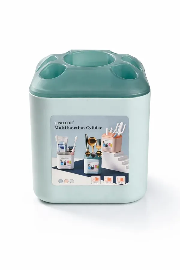 Toothbrush_Holder_With_Drain_Tray