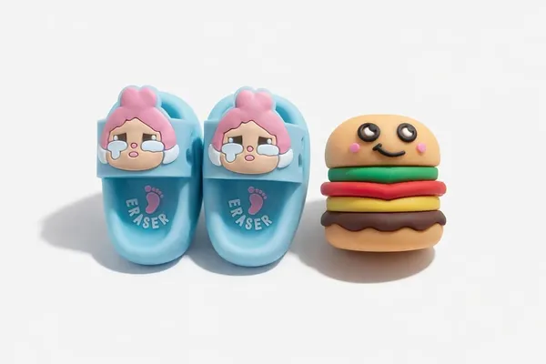 Cartoon_Eraser_And_Hamburger_Pencil_Sharpener_Set