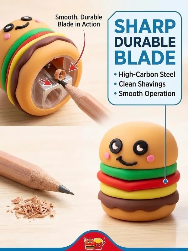 Cartoon_Eraser_And_Hamburger_Pencil_Sharpener_Set