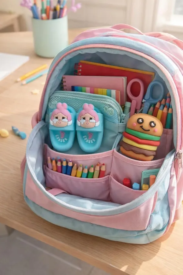 Cartoon_Eraser_And_Hamburger_Pencil_Sharpener_Set