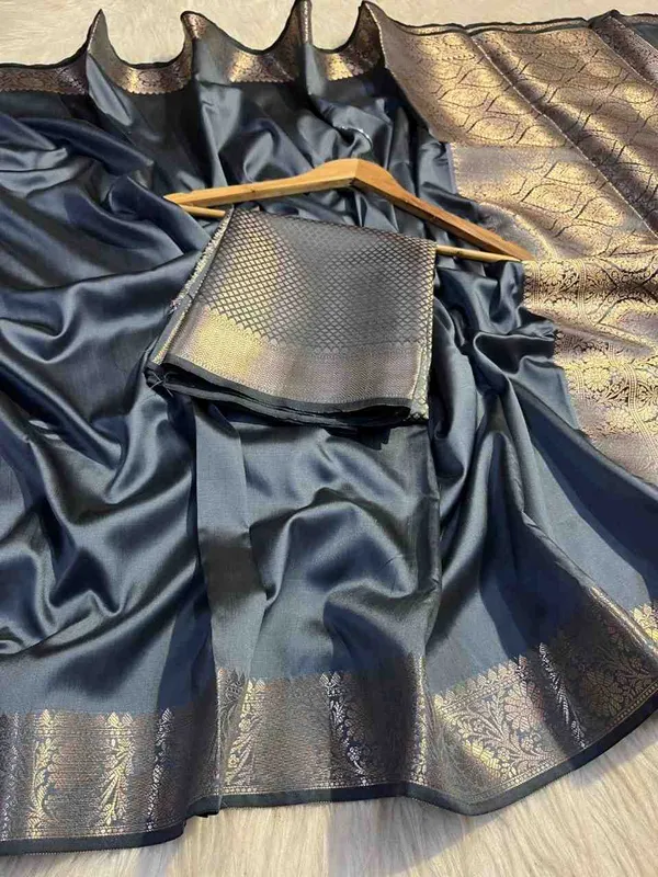Grey_Premium_Quality_Semi_Silk_Saree_with_Blouse_Piece
