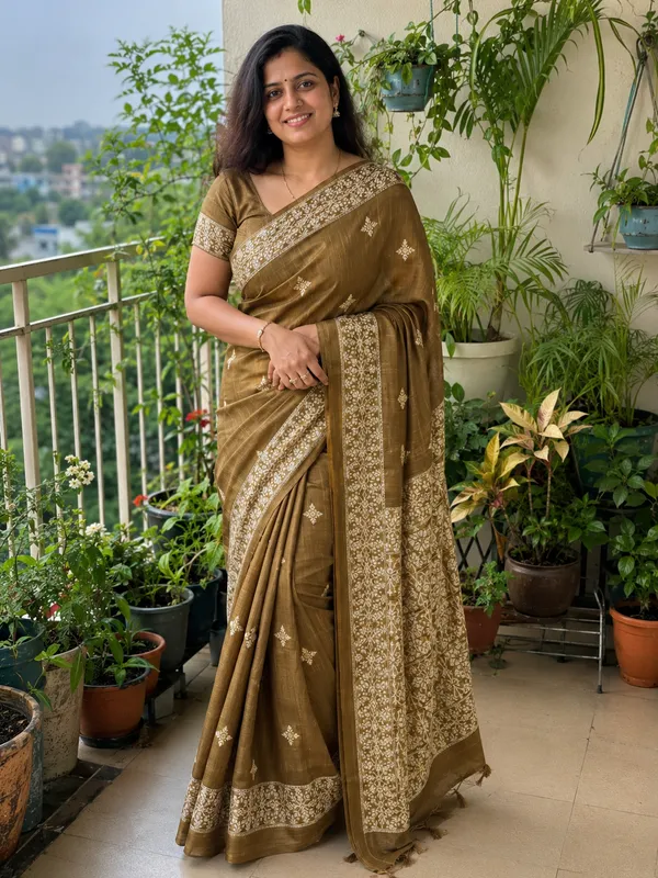 Antique_Gold_Chanderi_cotton_with_Jamdani_pallu