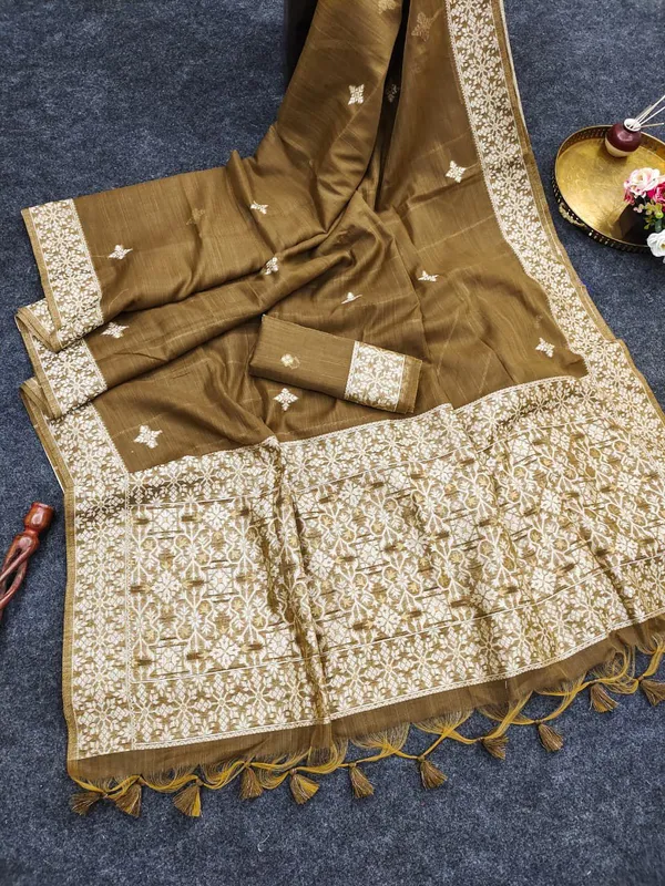 Antique_Gold_Chanderi_cotton_with_Jamdani_pallu