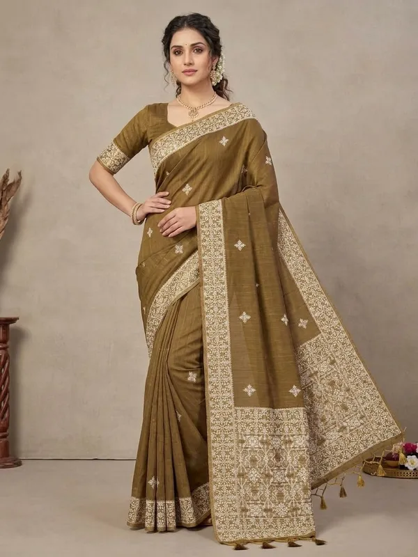 Antique_Gold_Chanderi_cotton_with_Jamdani_pallu