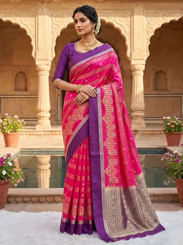 Berry_Pink_Raw_Mango_Silk_For_Women