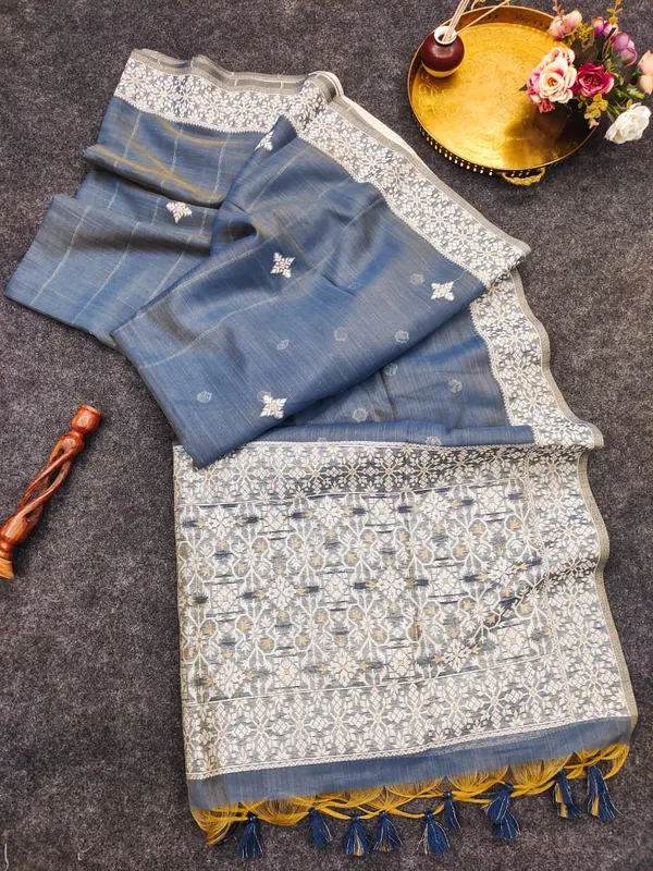 Grey_Chanderi_cotton_with_Jamdani_pallu