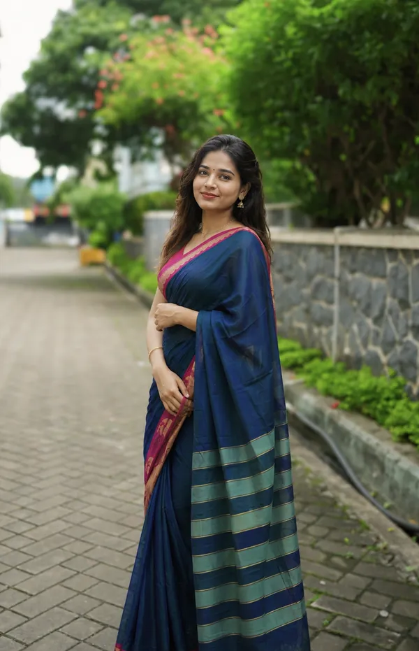 Deep_Blue_Kalastree_Narayanpeth_Cotton_Saree_with_Unstitched_Blouse_Piece_for_Women