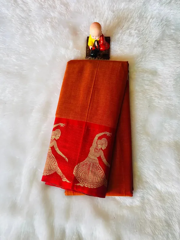 Orange_Elegant_Narayan_Peth_Cotton_Saree.