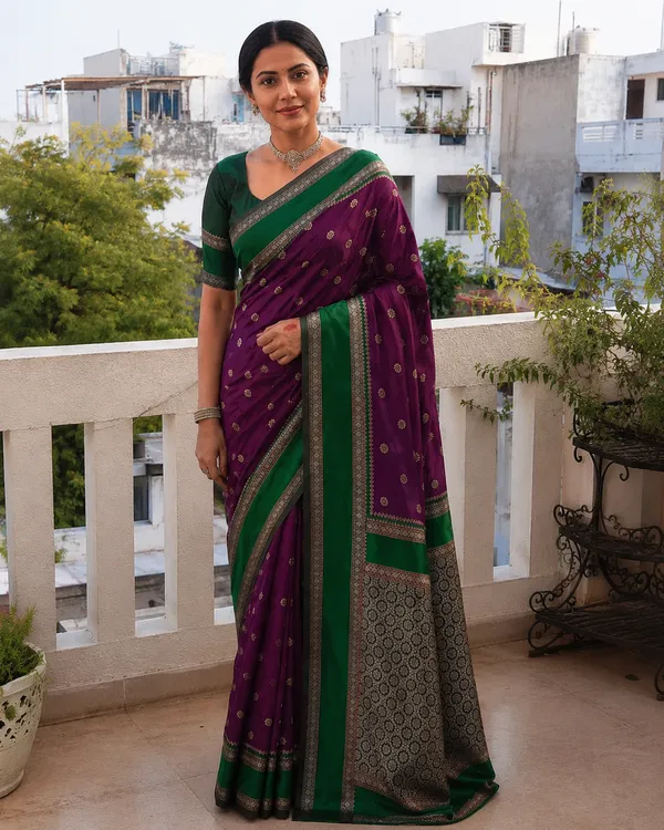 Purple_Lichi_Silk_Saree_For_Women