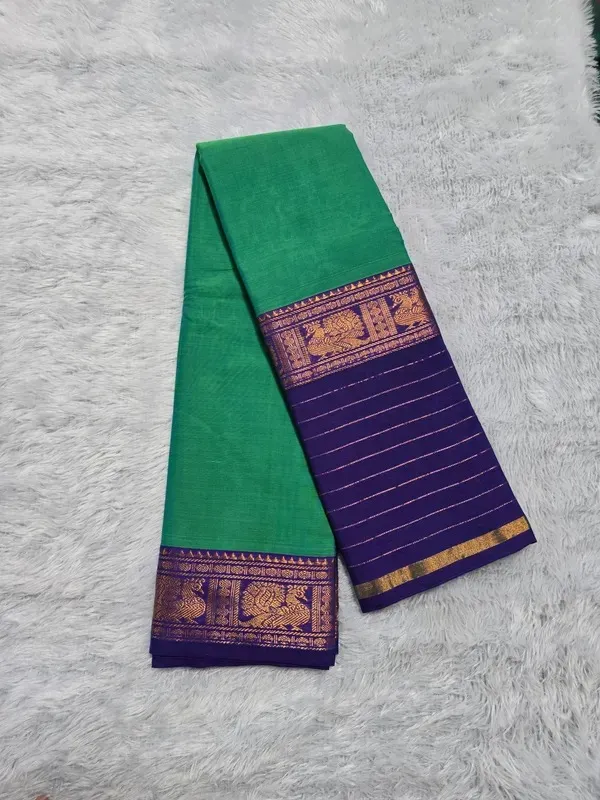 Teal_Green_Narayanpet_Cotton_Saree_For_Women