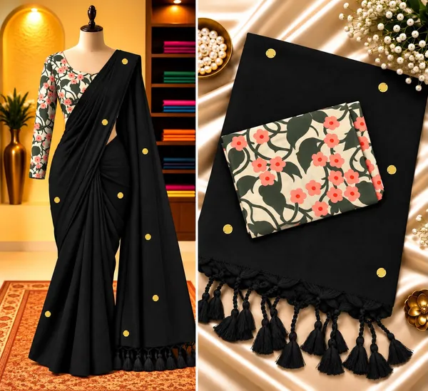 Vaishagri_Black_Khadi_Cotton_Saree_for_Women