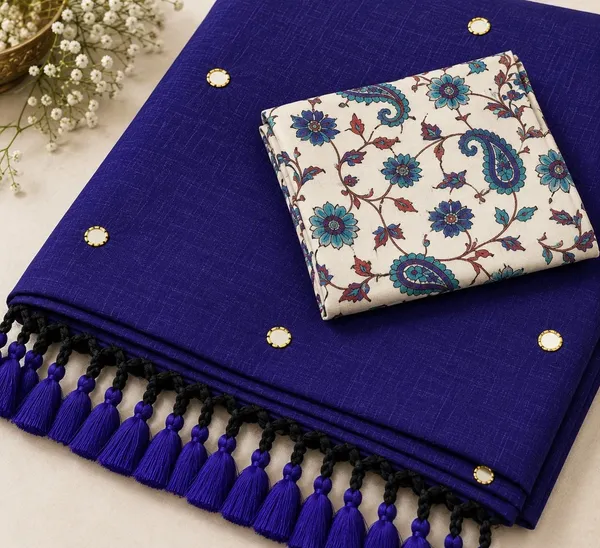 Vaishagri_Royal_Blue_Khadi_Cotton_Saree_for_Women