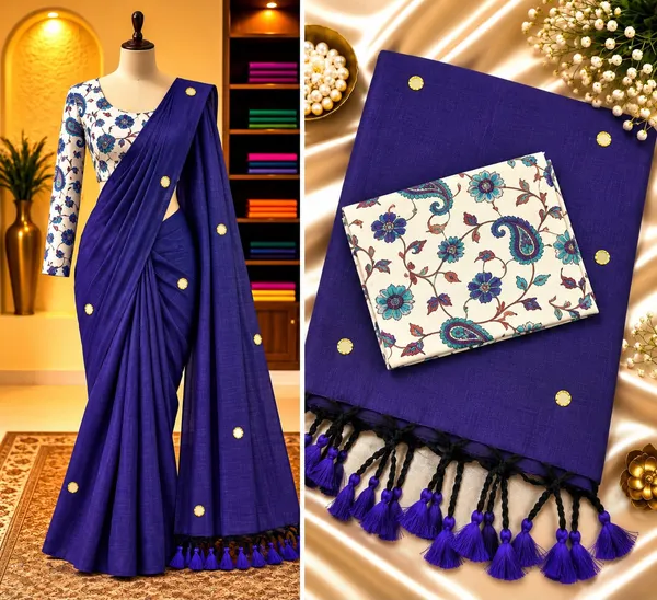Vaishagri_Royal_Blue_Khadi_Cotton_Saree_for_Women