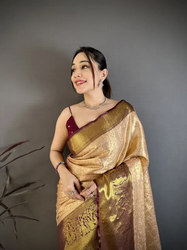 Vaishagri_Beige_Kanjivaram_Silk_Saree_For_Women