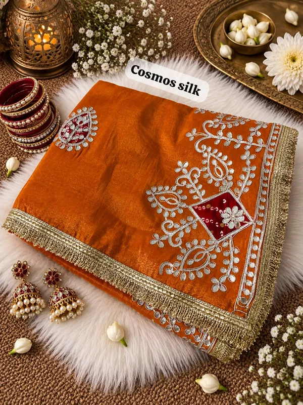 Vaishagri_Orange_Karwa_Chauth_Speacial_Saree