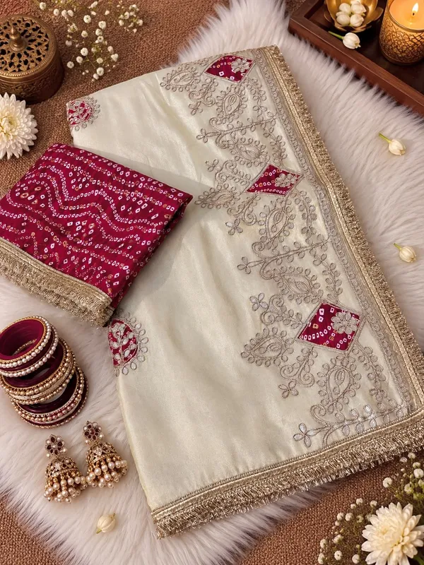 Vaishagri_Cream_Karwa_Chauth_Speacial_Saree