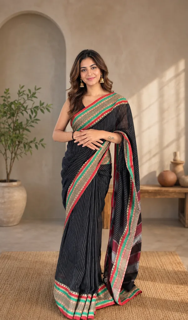 Black_Checked_Vaishagri_NarayanPeth_Cotton_Saree_For_Women