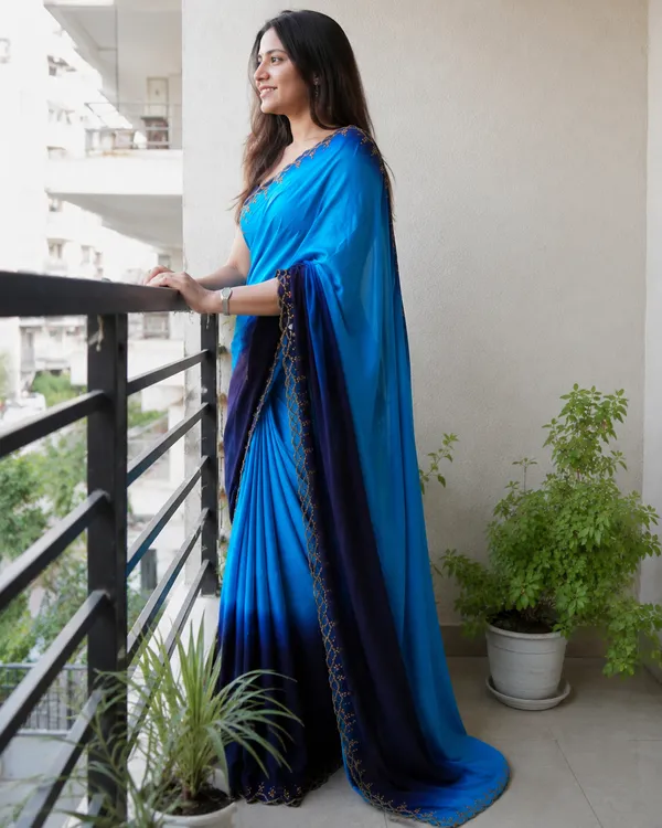 Aqua_Blue_Georgette_handwork_Saree_For_Women