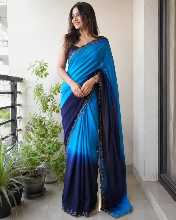 Aqua_Blue_Georgette_handwork_Saree_For_Women