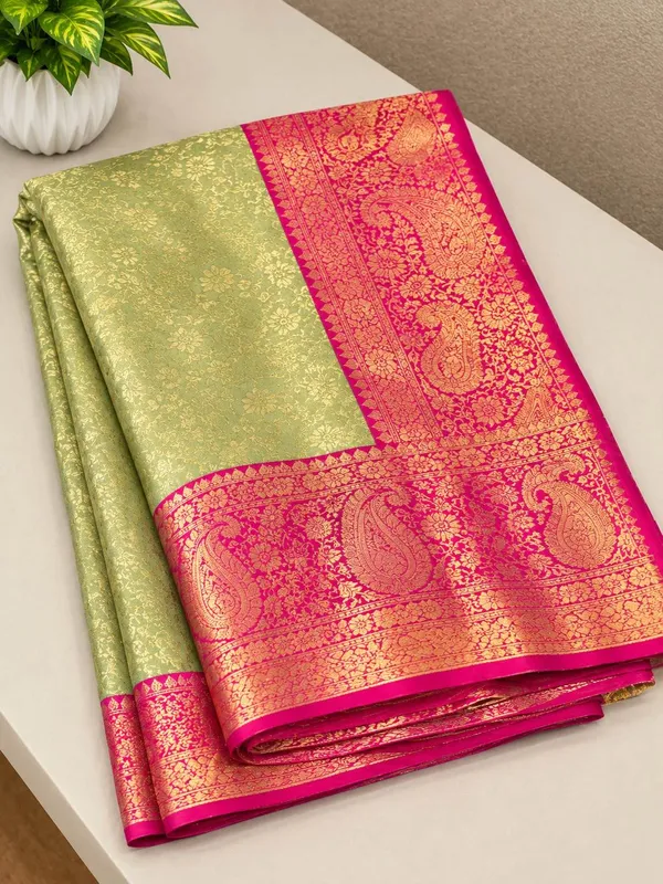 Vaishagri_Pista_Green_Kanjivaram_Silk_Saree_For_Women