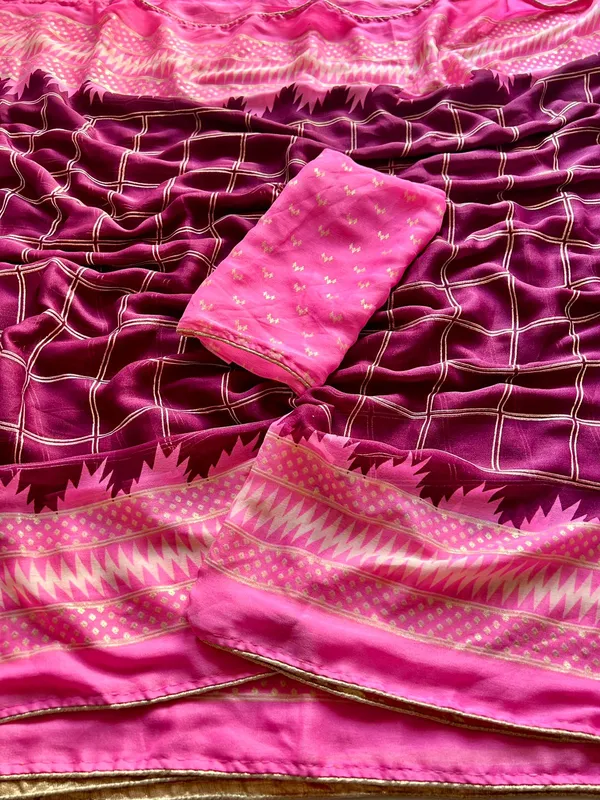 Wine_Trending_Georgette_Saree_For_Women