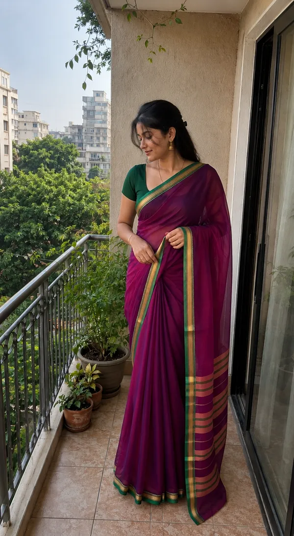 Magenta_NarayanPet_Cotton_Saree_For_Women