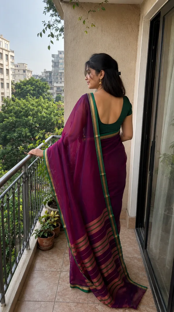 Magenta_NarayanPet_Cotton_Saree_For_Women