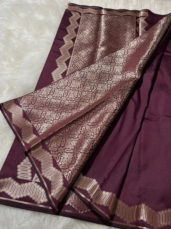 Dark_Wine_Banarasi_Semikatan_Silk_Saree_with_Blouse_Piece