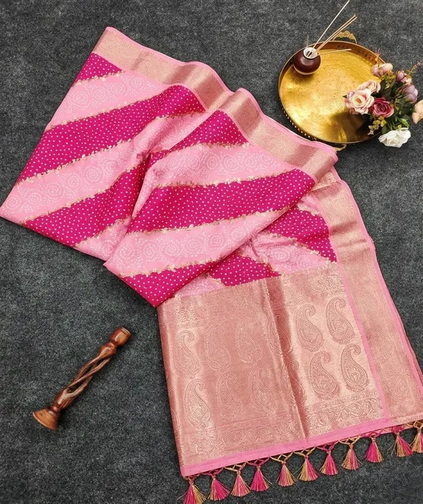 Pink_Leheriya_Dola_Silk_Saree