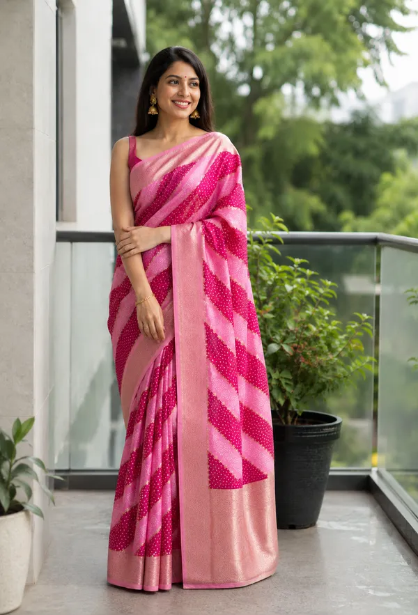 Pink_Leheriya_Dola_Silk_Saree