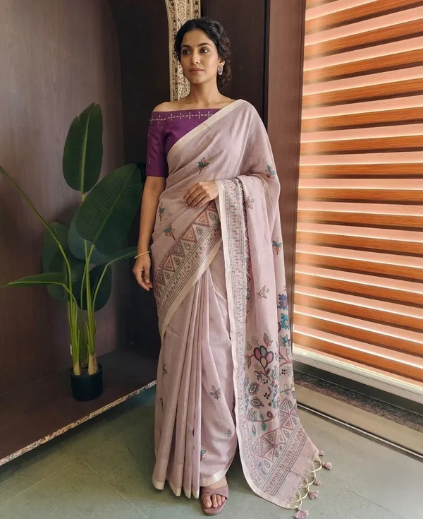 Mauve_Rose_Chanderi_elegance_with_meenakari_Work