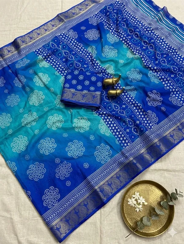 Royal_blue_Bandhani_Print_Saree