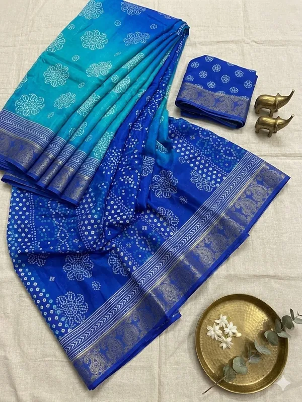 Royal_blue_Bandhani_Print_Saree