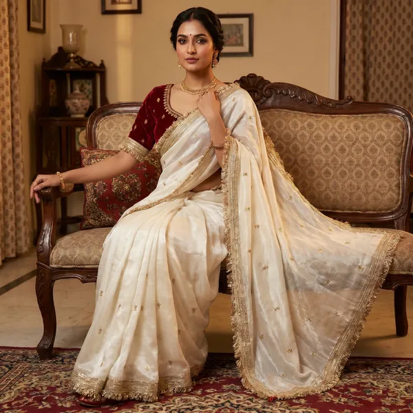 Off_-_White_Elegant_space_satin_saree_with_full_sequence_work_and_contrast_blouse.