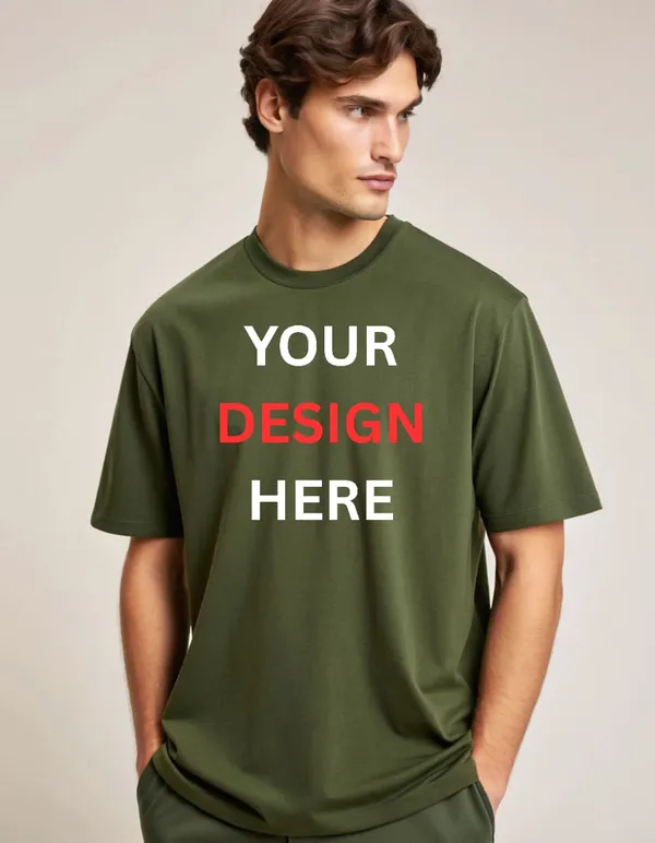 Custom_Design_Olive_Green_Oversized_T-Shirt_-_Personalized_Printing_Available