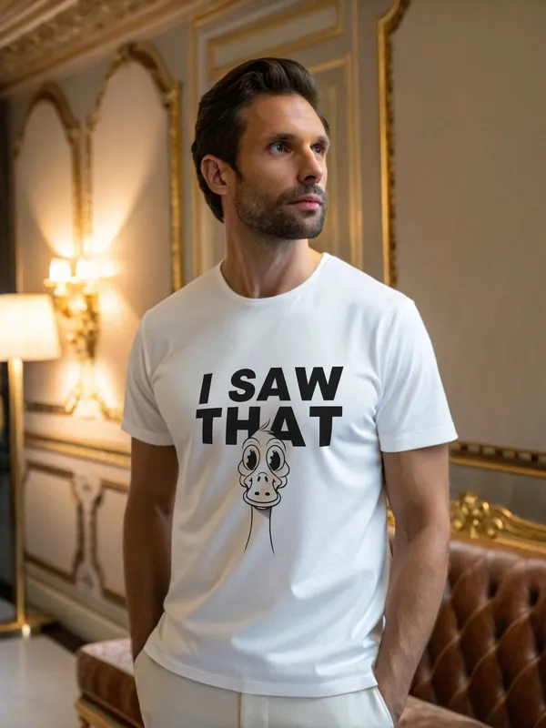 I_Saw_That_Giraffe_Graphic_Print_T-Shirt_for_Men
