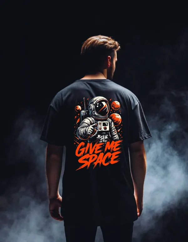 Give_Me_Space_Astronaut_Graphic_Oversized_T-Shirt_-_Black_Unisex_Cotton_Tee