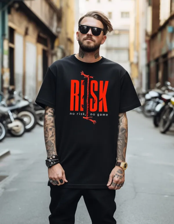 RISK_Graphic_Print_Black_Oversized_T-Shirt_-_No_Risk_No_Game_Streetwear