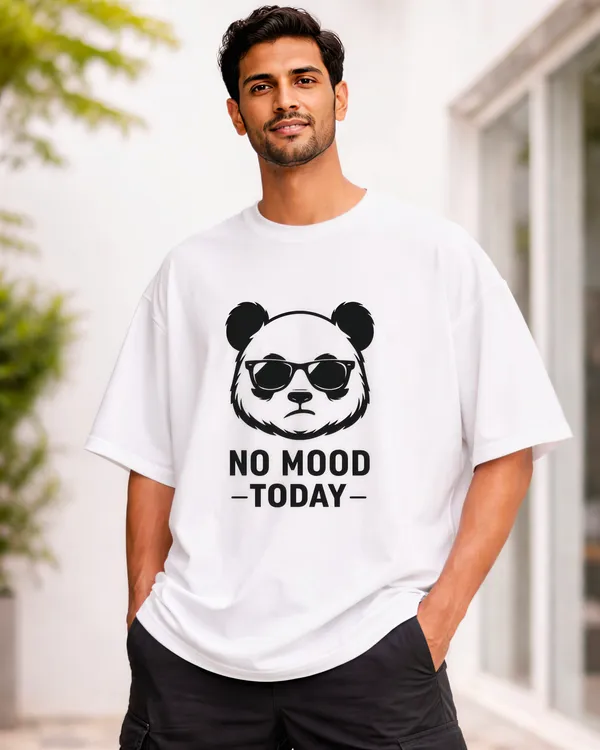 No_Mood_Today_Panda_Graphic_Oversized_T-Shirt