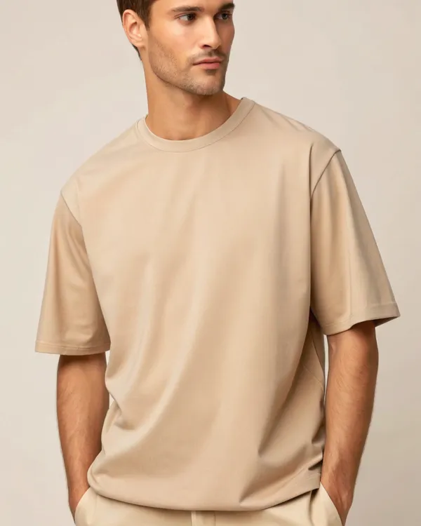 Men's_Beige_Oversized_T-Shirt_-_Premium_Cotton_Casual_Wear