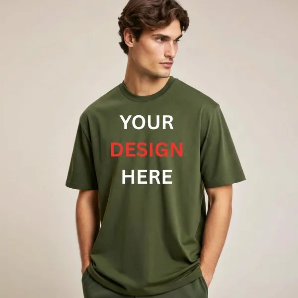 Custom_Design_Olive_Green_Oversized_T-Shirt_-_Personalized_Printing_Available