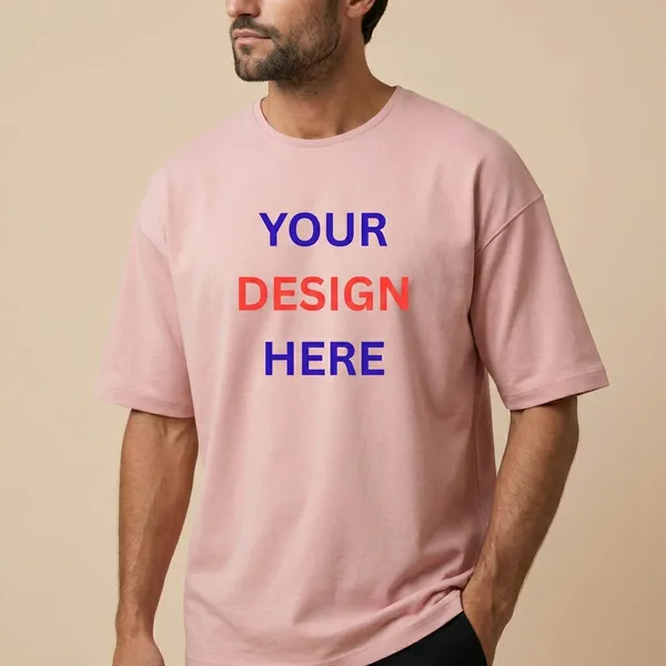 Custom_Print_Oversized_T-Shirt_-_Pink/Dusty_Rose_-_Unisex_Design_Your_Own_Tee
