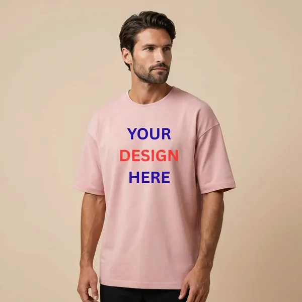 Custom_Print_Oversized_T-Shirt_-_Pink/Dusty_Rose_-_Unisex_Design_Your_Own_Tee