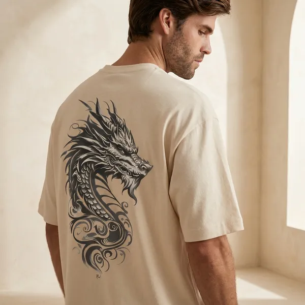 Beige_Oversized_T-Shirt_with_Dragon_Print_for_Men
