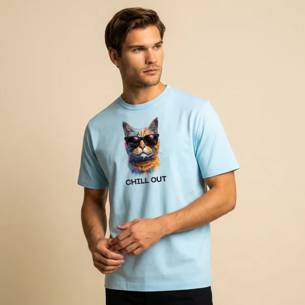 Chill_Out_Cat_Graphic_Oversized_T-Shirt_-_Light_Blue_Casual_Tee_with_Cool_Cat_Print