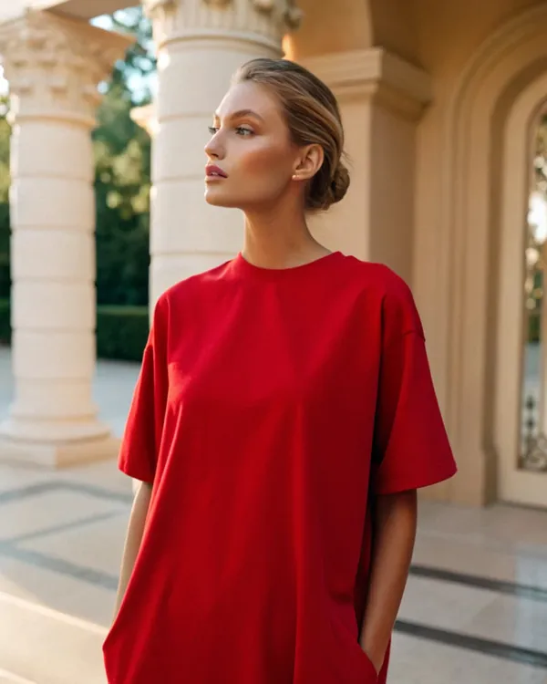 Oversized_Red_Cotton_Oversized_T-Shirt_for_Women